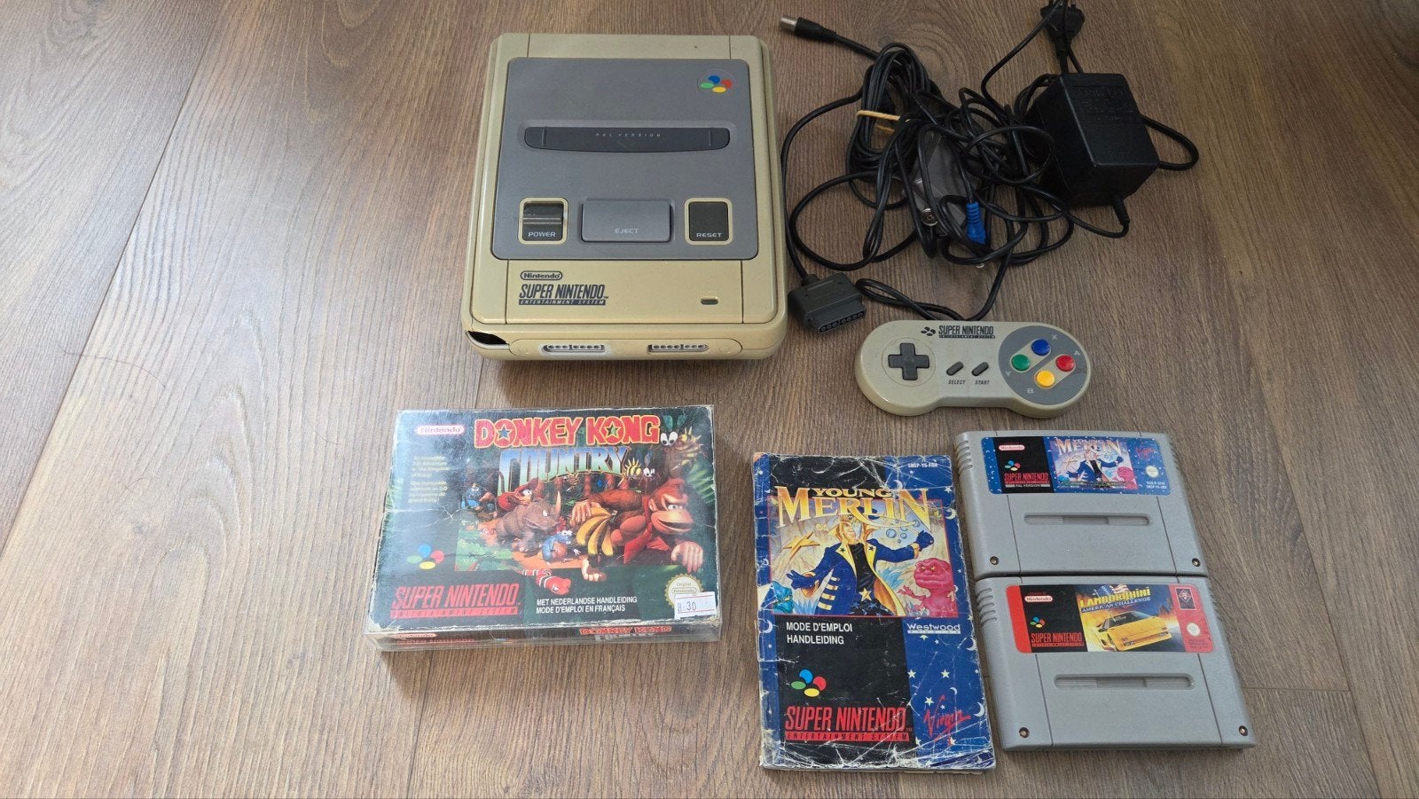 Super Nintendo Entertainment System met 3 games, Spelcomputers en Games, Ophalen of Verzenden, Gebruikt, Met 1 controller, Met games