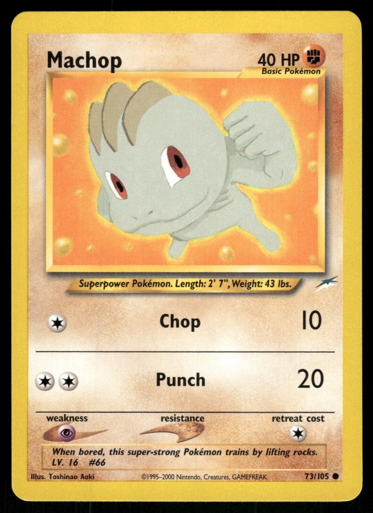 Machop 73/105 - Neo Destiny, Hobby en Vrije tijd, Verzamelkaartspellen | Pokémon, Verzenden, Gebruikt