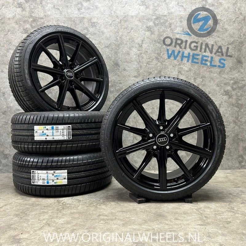 18 inch originele velgen +  zomerbanden Audi A3 S3 8Y zwart, 18 inch, Gebruikt, -, -