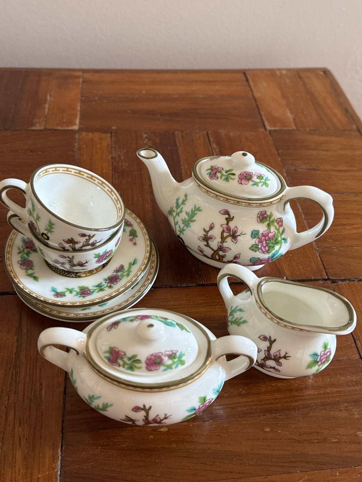 Antiek Coalport bone china Miniatuur Theeservies, Ophalen
