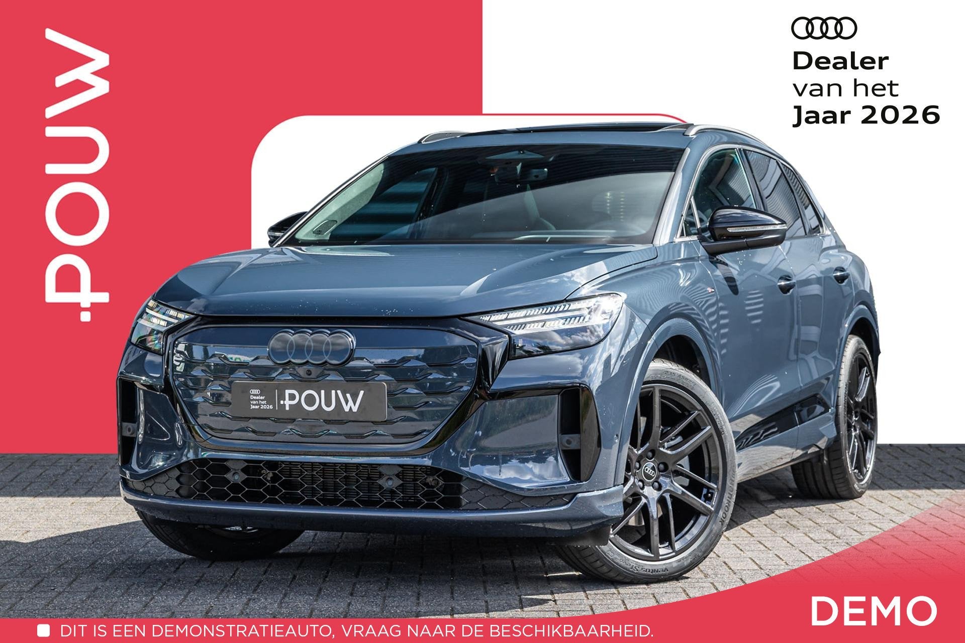 Audi Q4 e-tron 340pk S edition quattro performance 82 kWh |, Auto's, Audi, 12 maanden, 1800 kg, 82 kWh, Blauw