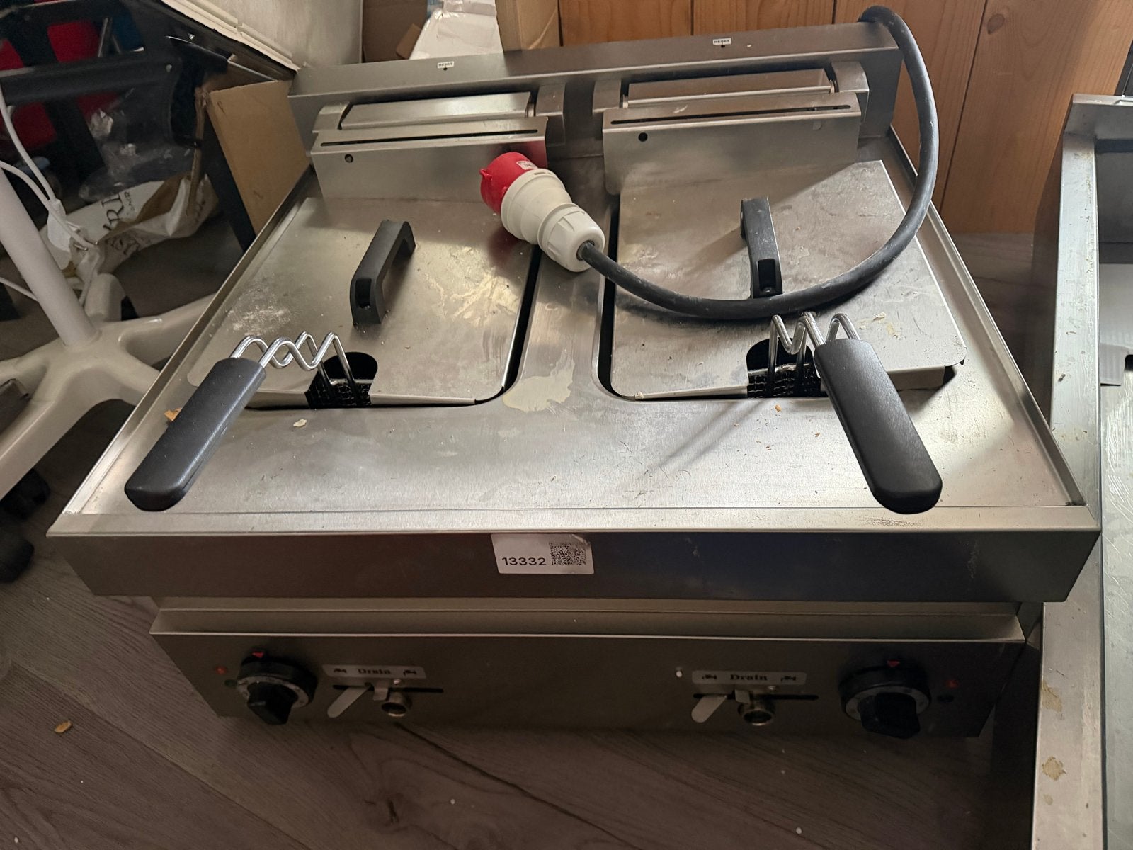Professionele dubbele frituurpan - Horeca, 4 liter of meer, Ophalen of Verzenden, Gebruikt, Duo-friteuse