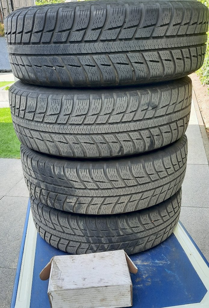 4 autobanden op aluminium velgen, Auto-onderdelen, Banden en Velgen, Ophalen, Gebruikt, 16 inch, Banden en Velgen