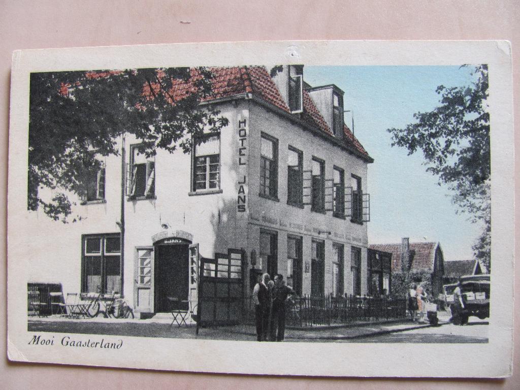 Rijs, Gaasterland, Hotel Jans, Ophalen of Verzenden, 1940 tot 1960, Gelopen, Friesland