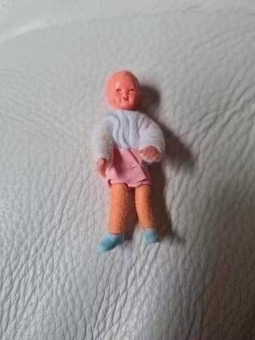 Caco popje 6 cm - Vintage miniatuur babypop, Ophalen of Verzenden, Gebruikt