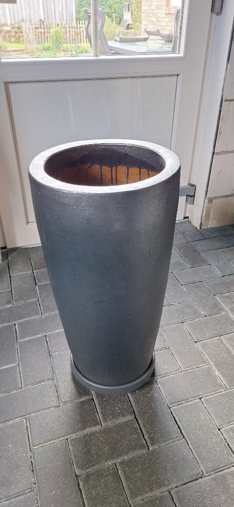 Bloempot groot inlusief voet met wielen, Ophalen, Rond, Zo goed als nieuw, Minder dan 25 cm
