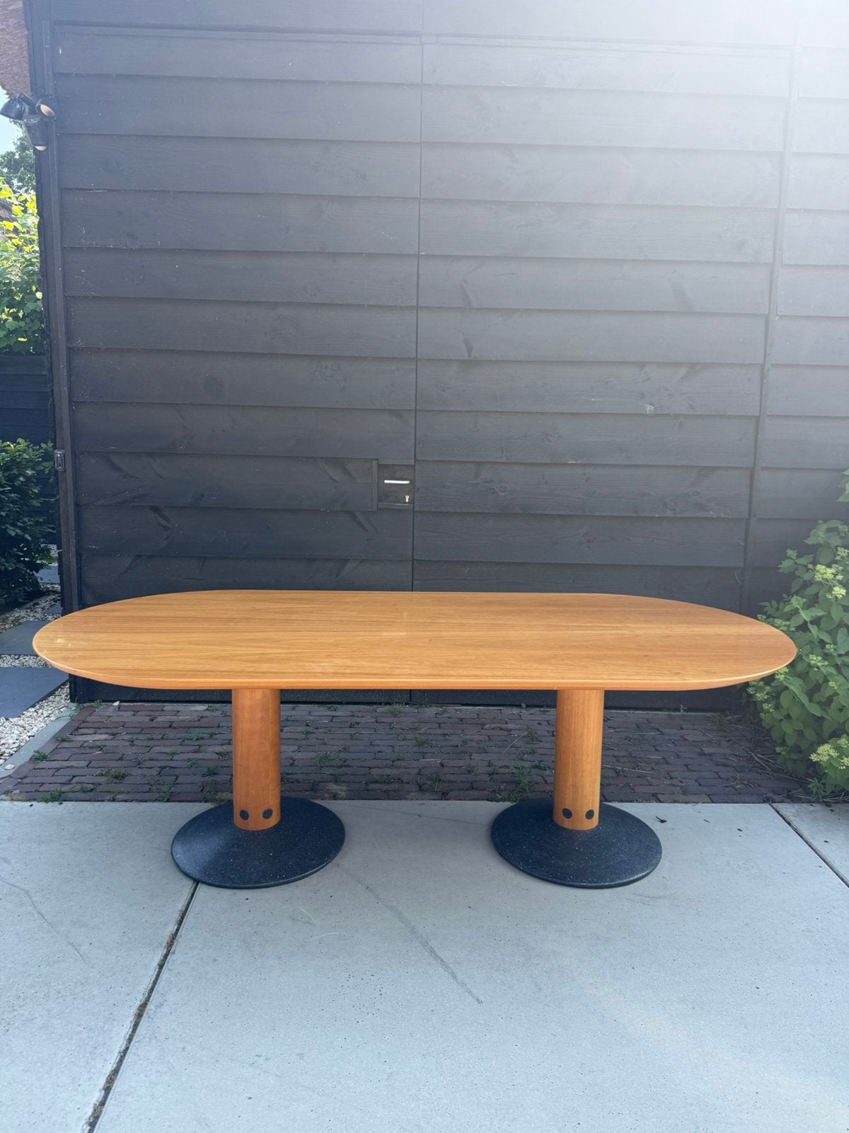 Vintage Arco Diabolo ovalen eettafel 230x105 cm, Arco, 100 tot 150 cm, 200 cm of meer, Ophalen of Verzenden
