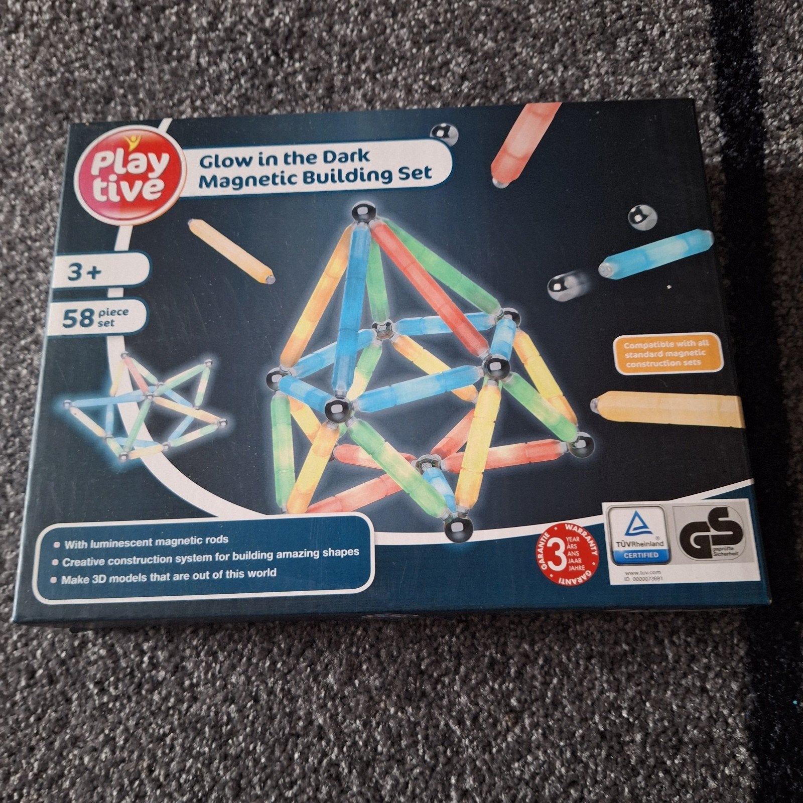 Playtive Glow in the Dark Magnetisch Bouwset 58-delig, Ophalen, Nieuw, Overige merken