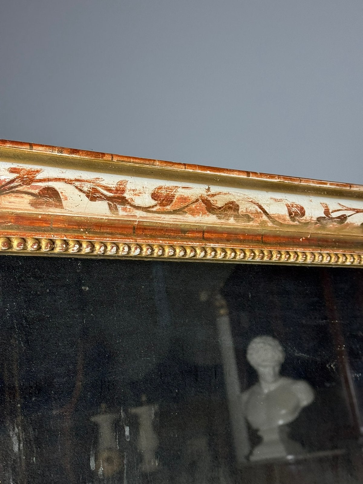 Louis Philippe spiegel Frans antiek, Antiek en Kunst, Antiek | Spiegels, Ophalen, Rechthoekig, Minder dan 50 cm