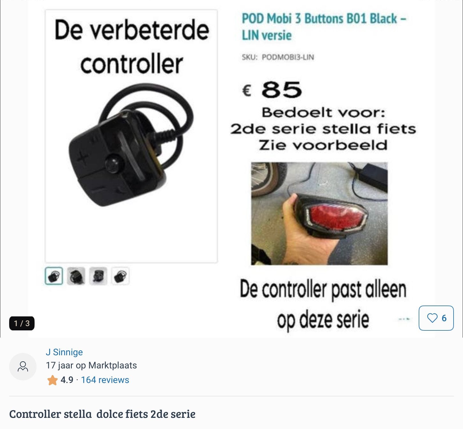 Stella controler nieuwste model, Ophalen of Verzenden, Zo goed als nieuw