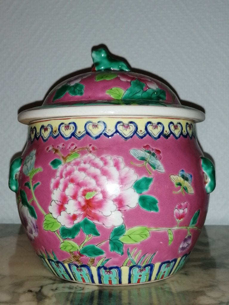 Peranakan chinese straits deksel pot, Antiek en Kunst, Ophalen of Verzenden