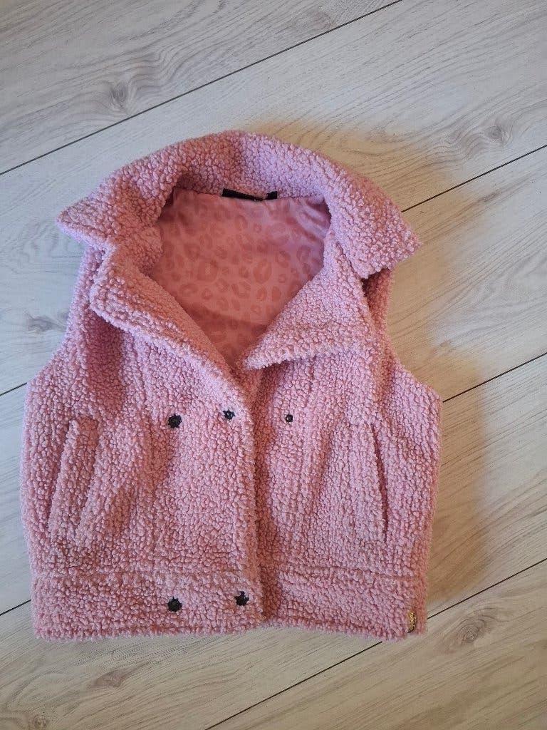 meisjes teddy bodywarmer, Kinderen en Baby's, Ophalen, Zo goed als nieuw, Maat 140