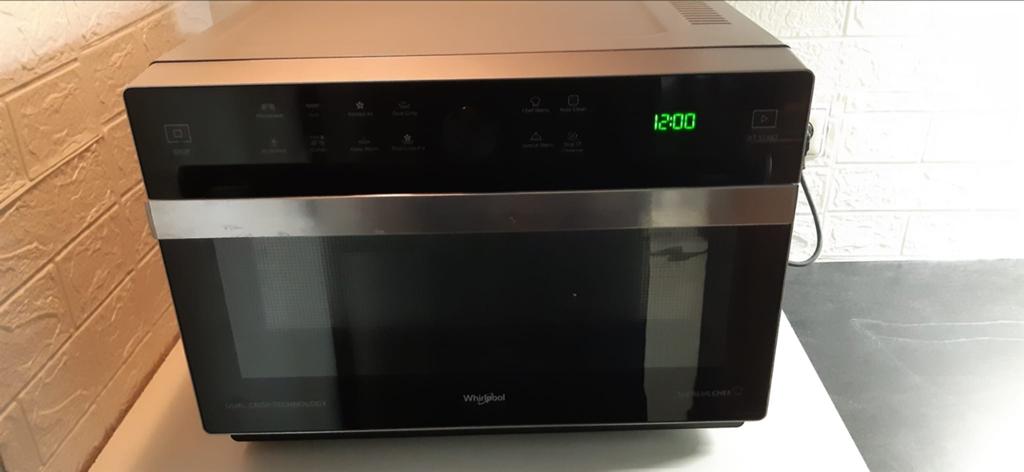 Whirlpool Supreme Chef Combimagnetron MWPN 338 SB, Ophalen, Combimagnetron, Zo goed als nieuw, Draaiplateau