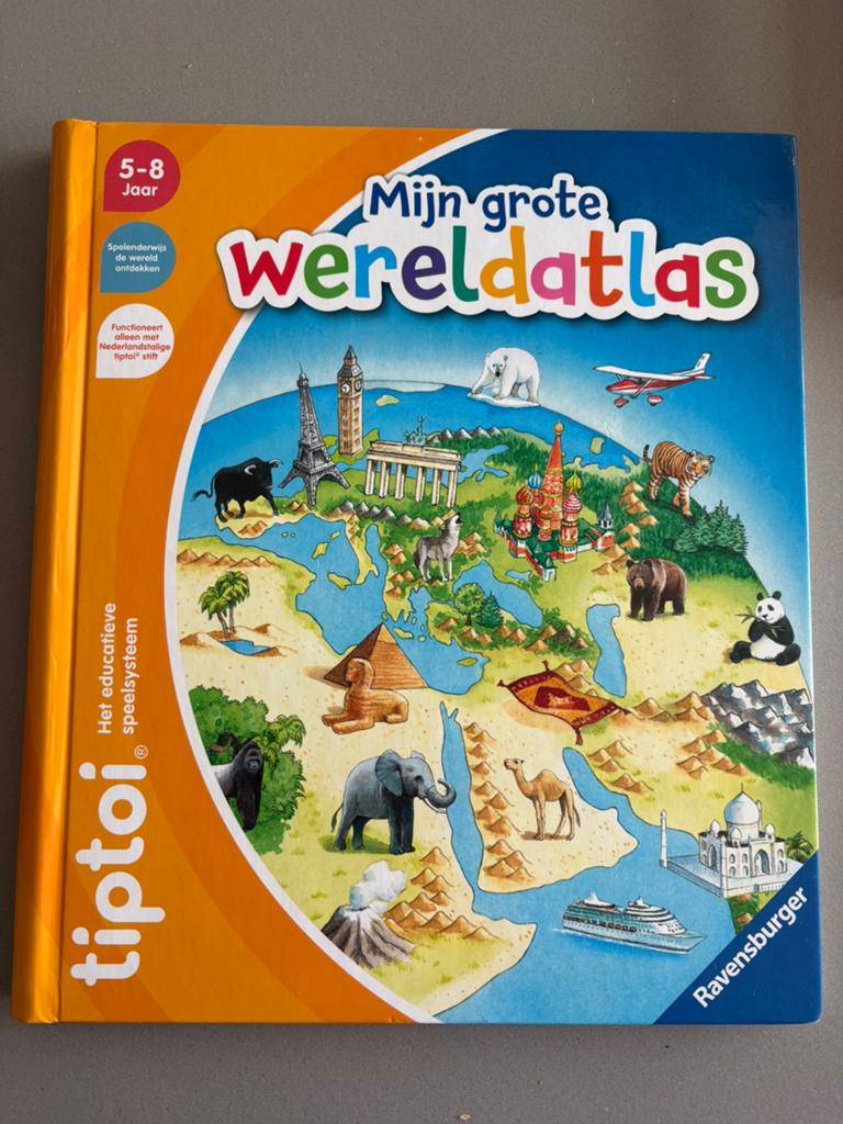 Mijn grote wereldatlas tiptoi, Boeken, Ophalen of Verzenden, Zo goed als nieuw, 2000 tot heden, Landkaart