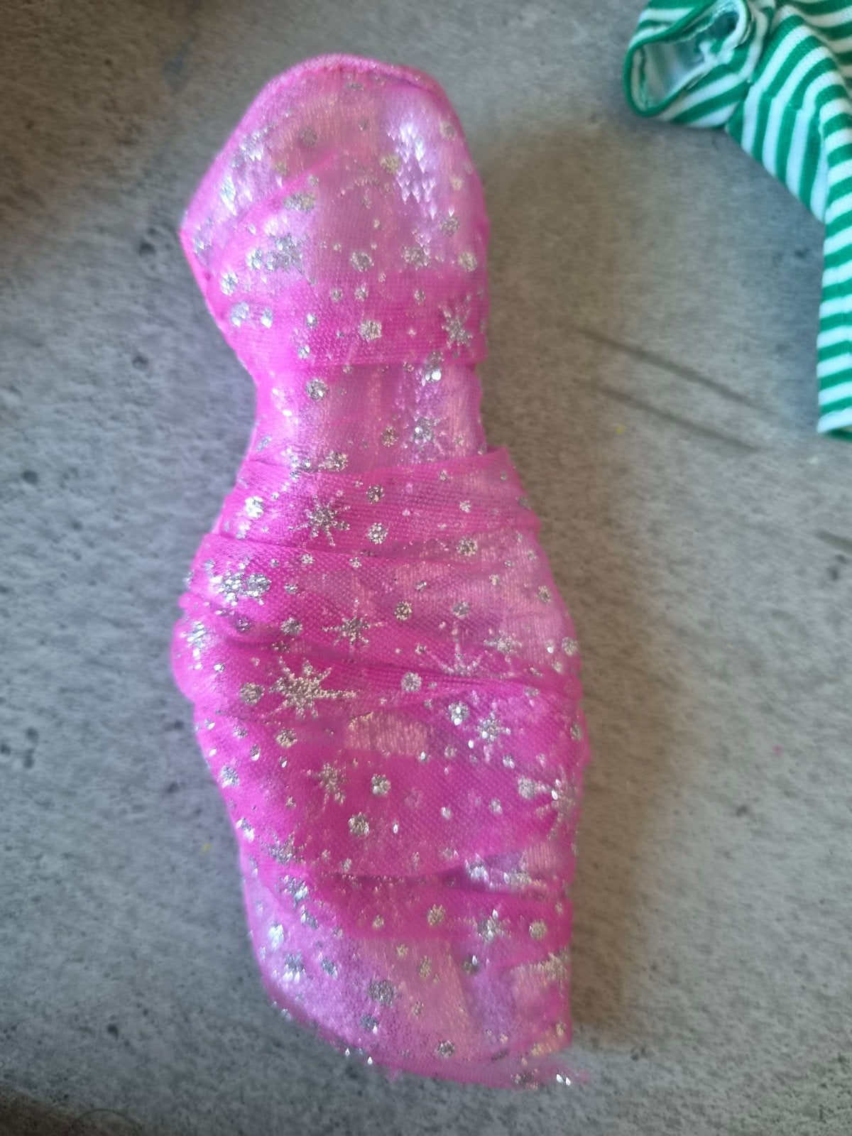 Roze Barbie jurk met glitters, Ophalen of Verzenden, Gebruikt