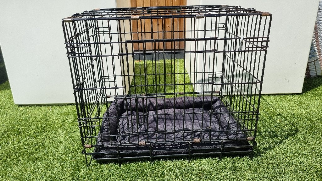 hondenbench zwart 60x42x50cm., Dieren en Toebehoren, Ophalen, Zo goed als nieuw