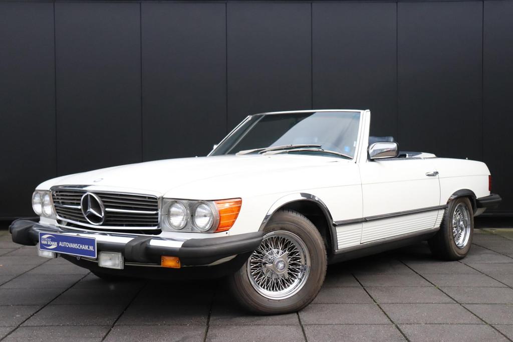 Mercedes-Benz SL 380 SL Cabriolet, Auto's, Oldtimers, Stof, Cabriolet, 3838 cc, Wit