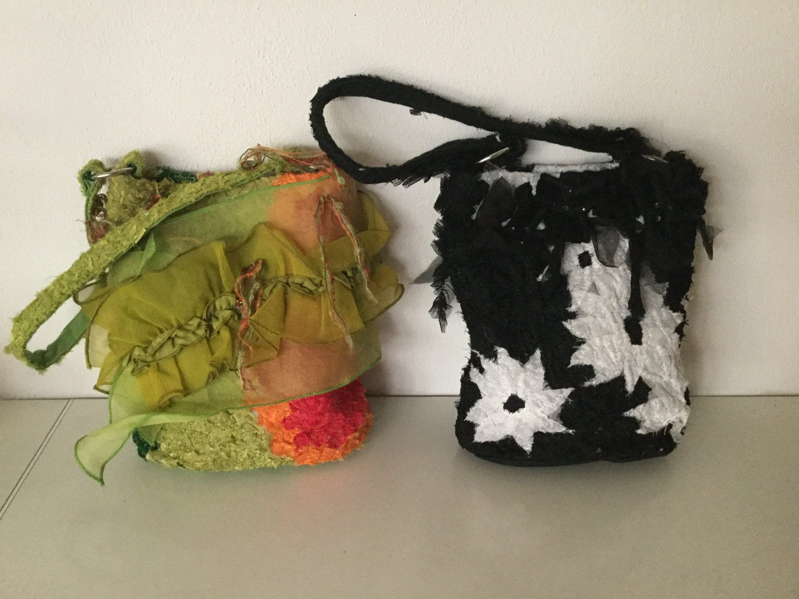 2 EXCLUSIEVE stoffen hand-/schoudertasjes. Nieuw, Ophalen of Verzenden, Nieuw, Overige kleuren, Overige typen