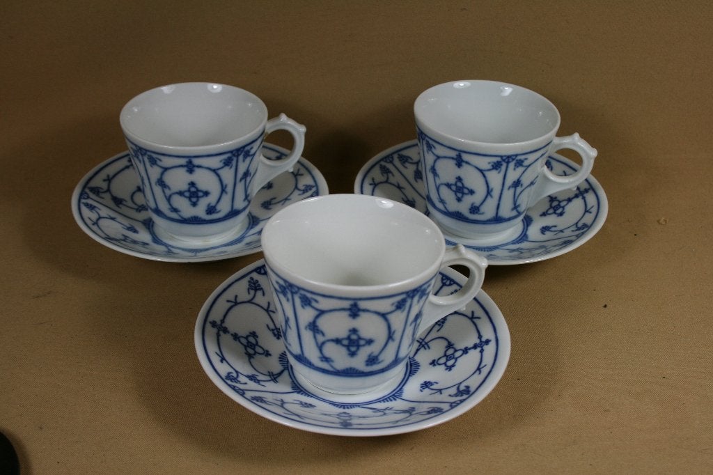 Kop en schotel decor Blau Saks, Ophalen of Verzenden