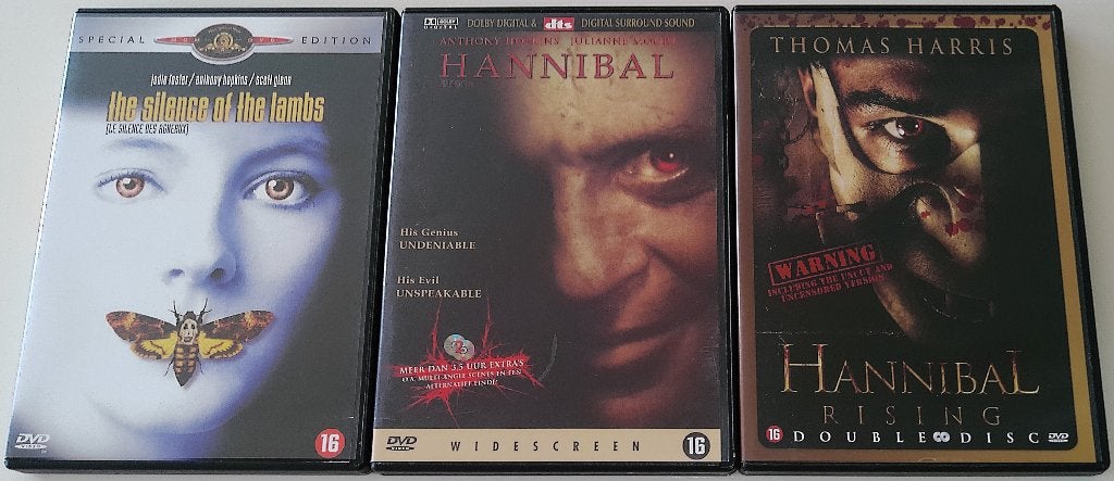 Film-Serie *** HANNIBAL *** Deel 1 + 2 + 4, Engels, Vanaf 16 jaar, Speciale editie, Nederlands