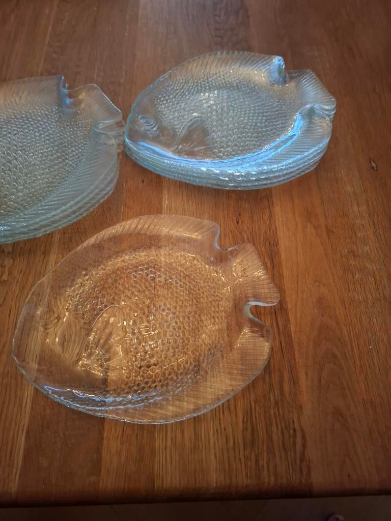 Arcoroc Visschaal van helder glas - Jaren '70, Antiek en Kunst, Antiek | Servies los, Ophalen of Verzenden