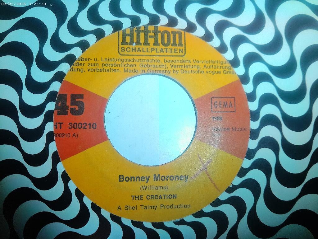 The Creation - Bonney Moroney / Mercy, Gebruikt, Originele persing, 7 inch, Single