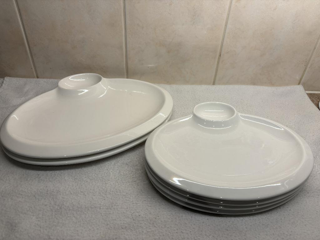 Ovale Borden + Saus Bakje, Antiek en Kunst, Ophalen of Verzenden