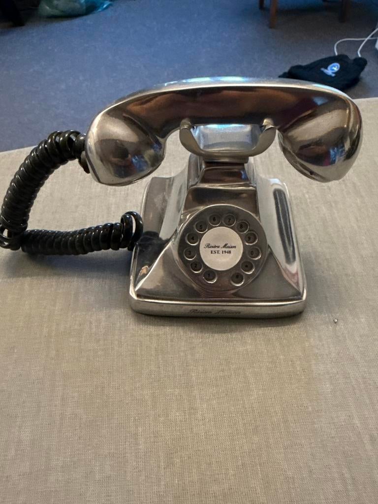 Decoratieve Riviera Maison Telefoon - Zilverkleurig, Ophalen of Verzenden, Zo goed als nieuw