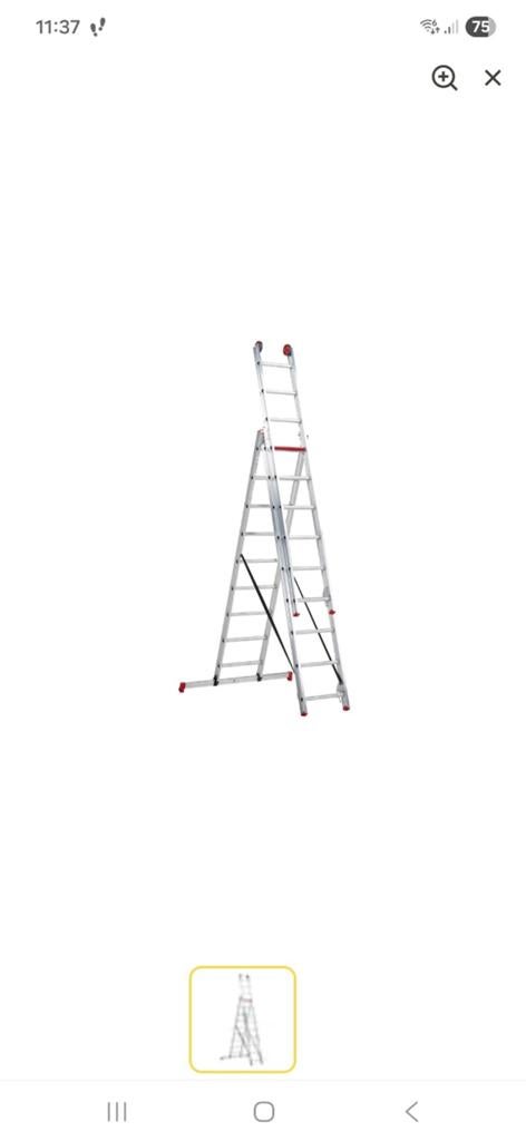 Altrex Allround 3x9 Ladder - Zo goed als nieuw, Ophalen, Zo goed als nieuw, Ladder, Opvouwbaar of Inschuifbaar
