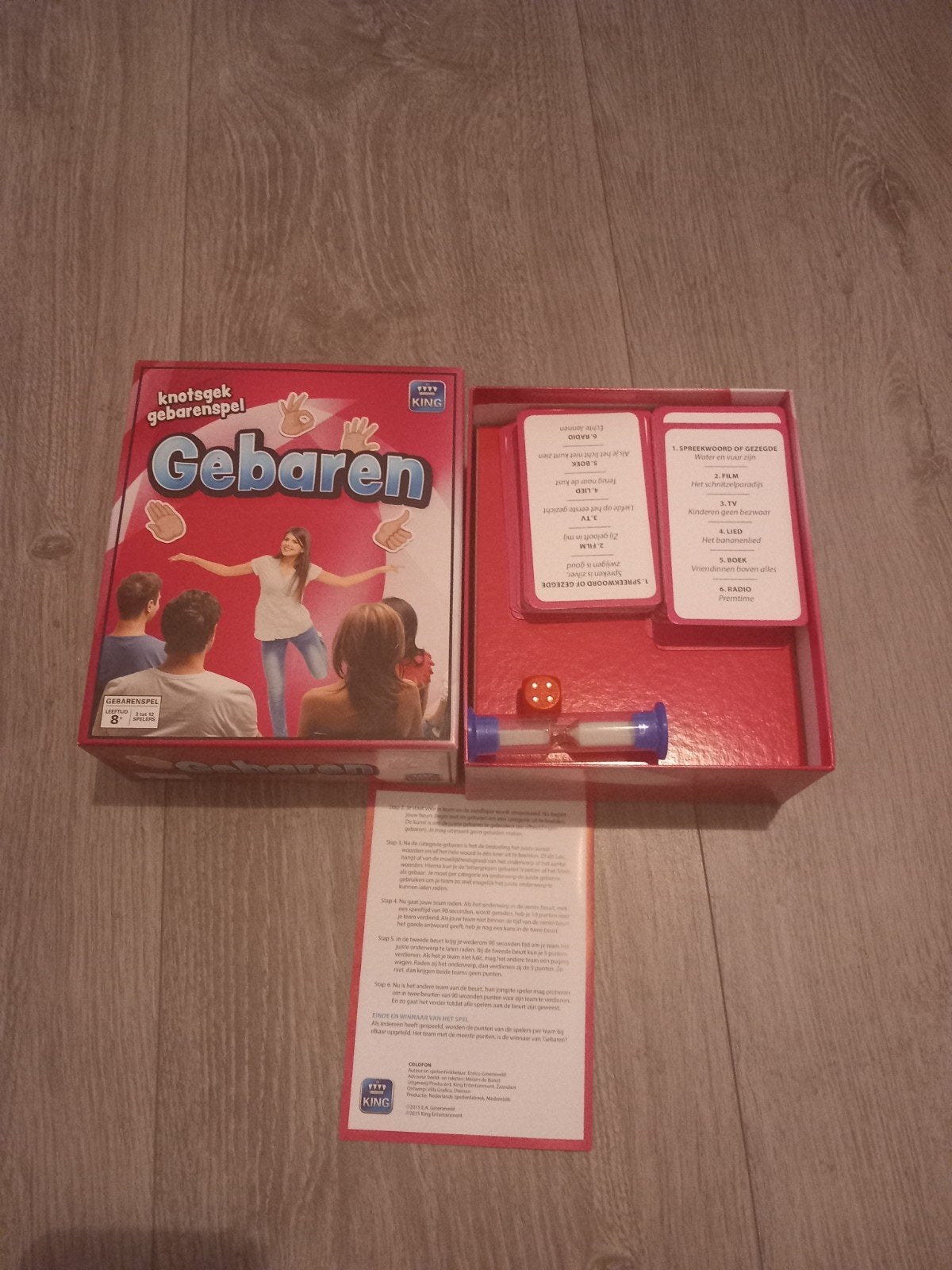 Het geweldige familie spel: Gebaren - KNOTEGEK GEBARENSPEL, Vijf spelers of meer, Ophalen of Verzenden, Zo goed als nieuw, King