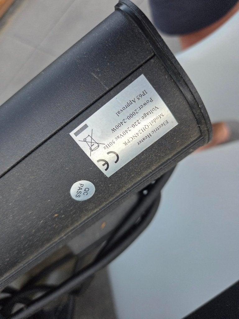 Terrasverwarmer QH24NCPR, Tuin en Terras, Terrasverwarmers, Ophalen, Gebruikt, Elektrisch, Wand