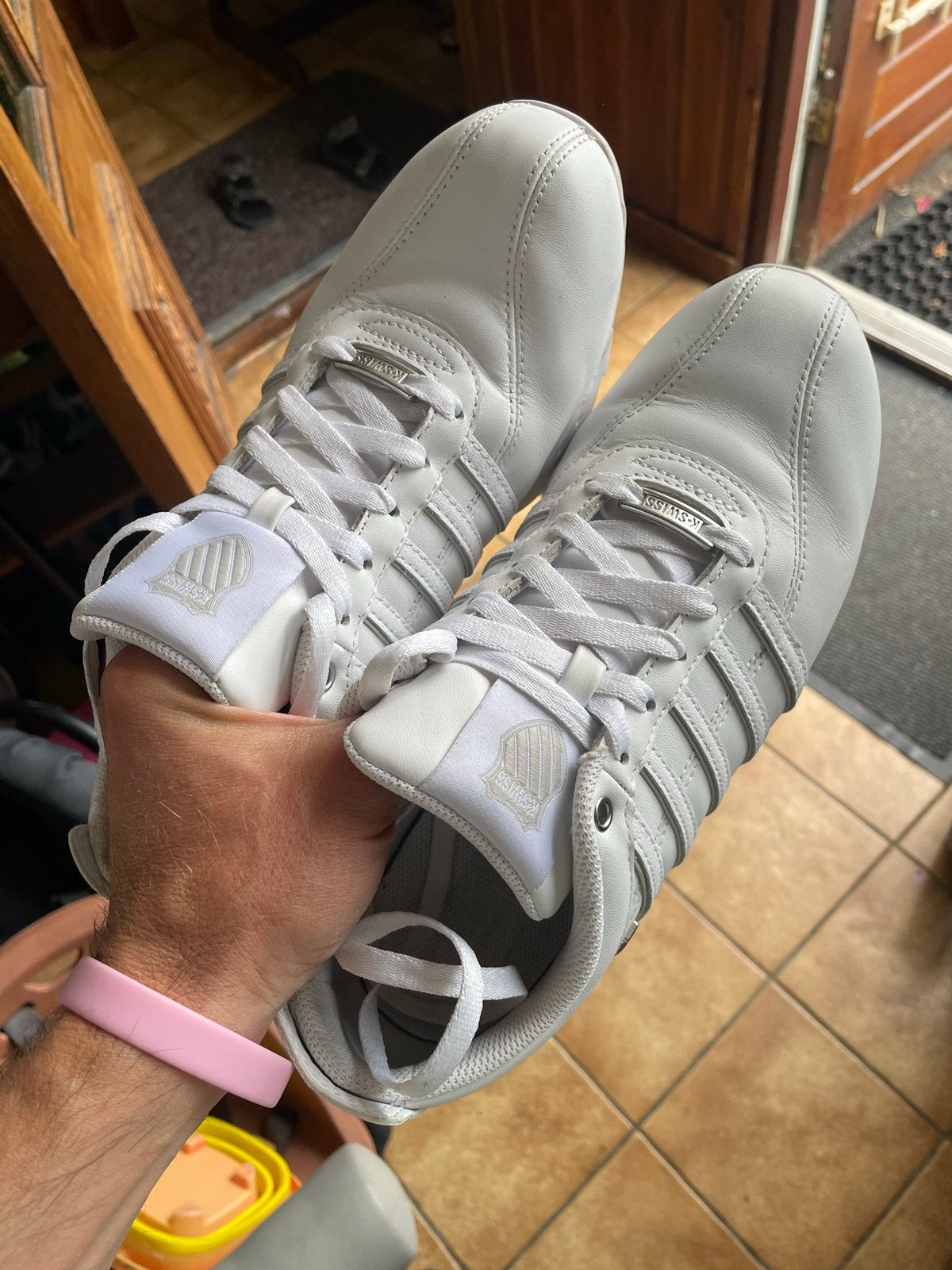 K-Swiss witte sneakers - Maat 42, Kleding | Heren, Schoenen, Ophalen, Gedragen, Wit, Sneakers of Gympen