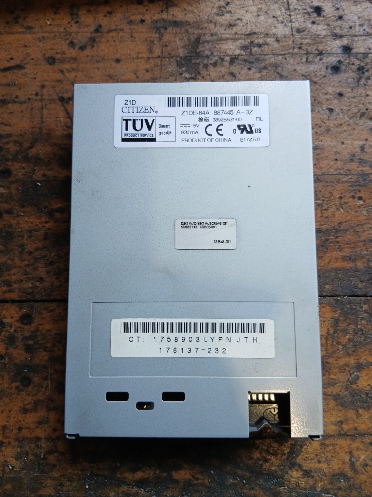 Citizen Z1D-64A Floppy Disk Drive - Intern, Intern, Gebruikt, Onbekend, Ophalen of Verzenden