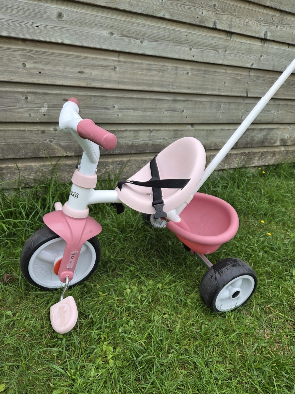 Smoby driewieler roze met duwstang, Ophalen, Gebruikt, Overige typen