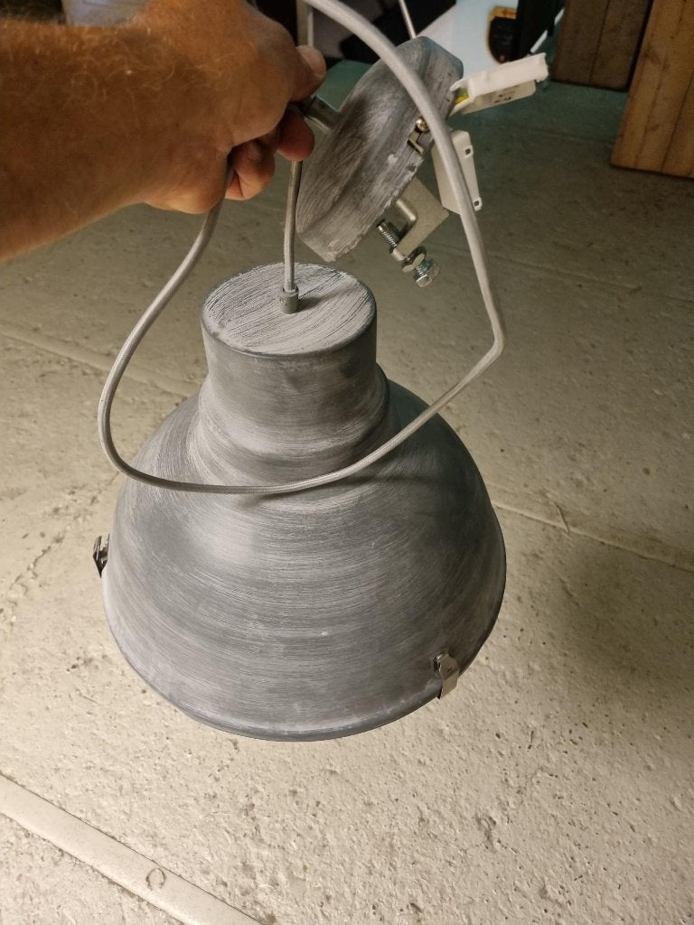 Te koop: 4 mooie grote Industriele hanglampen, Ophalen, E27 (groot), Zo goed als nieuw, Metaal