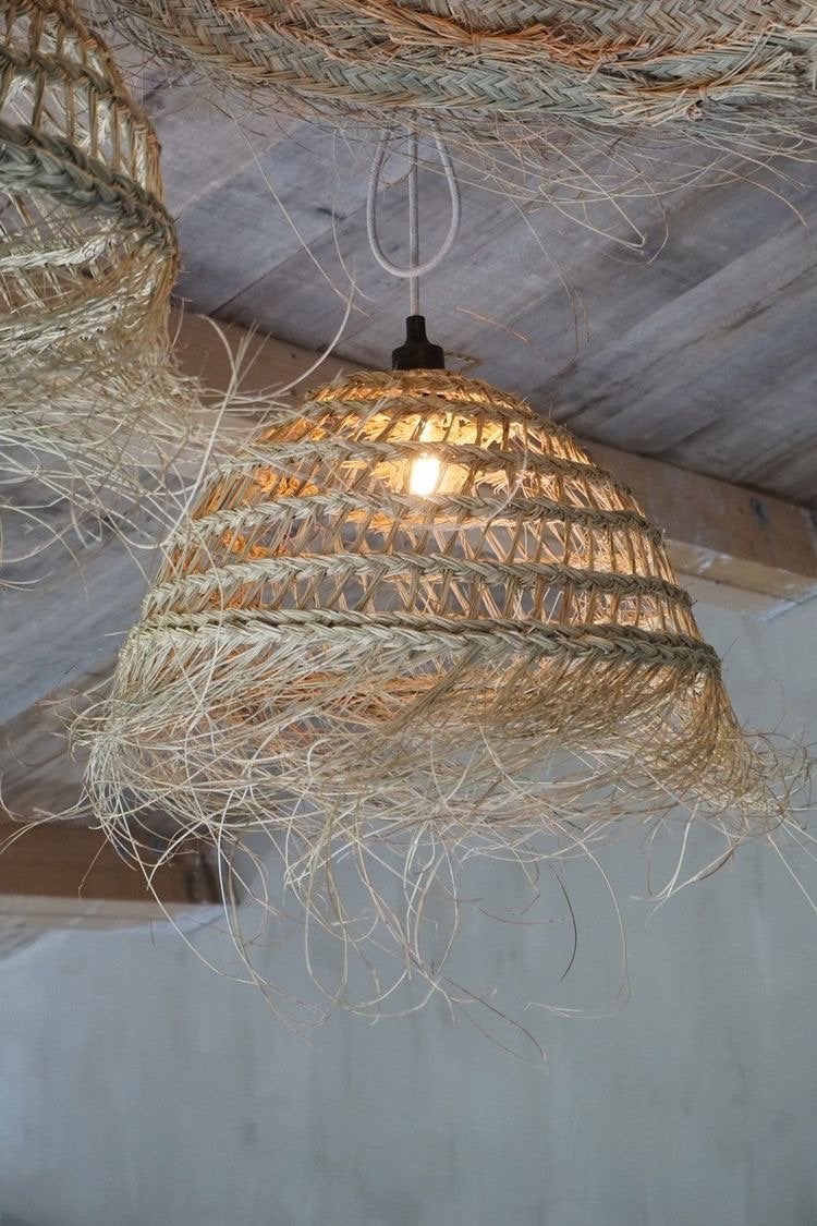 Zeegras Lampenkap Elif Large - Ibiza Hanglamp Natuurlijk, Ophalen of Verzenden, Nieuw, Natuurlijk materiaal