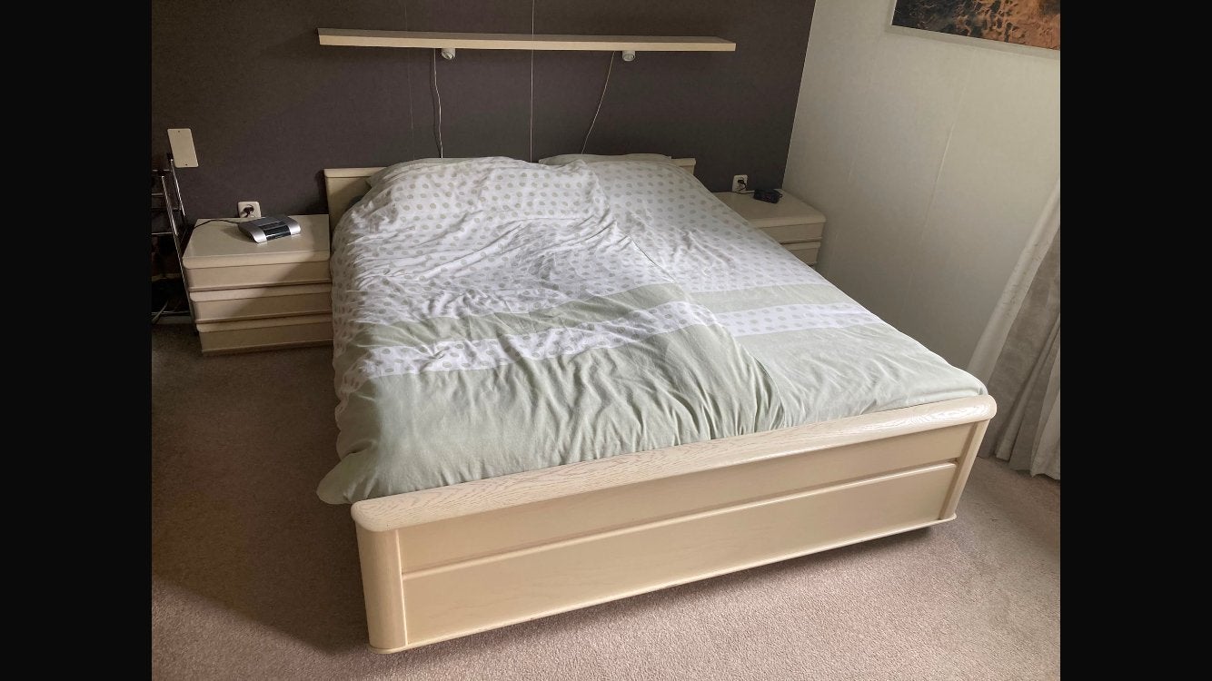 Gratis 2 persoons bed 160x200, Huis en Inrichting, Ophalen, Gebruikt, Tweepersoons