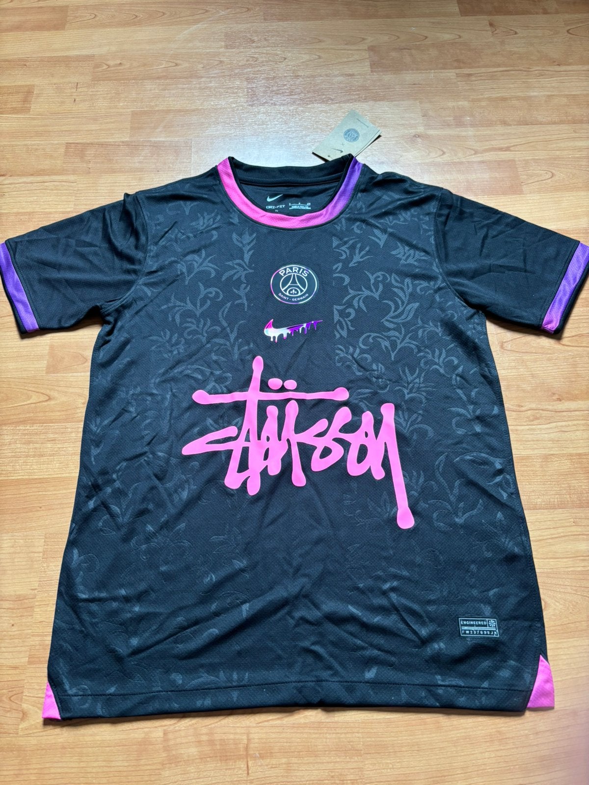 PSG x Stussy x Nike Dri-FIT Voetbalshirt Zwart Maat S, Ophalen of Verzenden, Nieuw, Maat 46 (S) of kleiner, Zwart