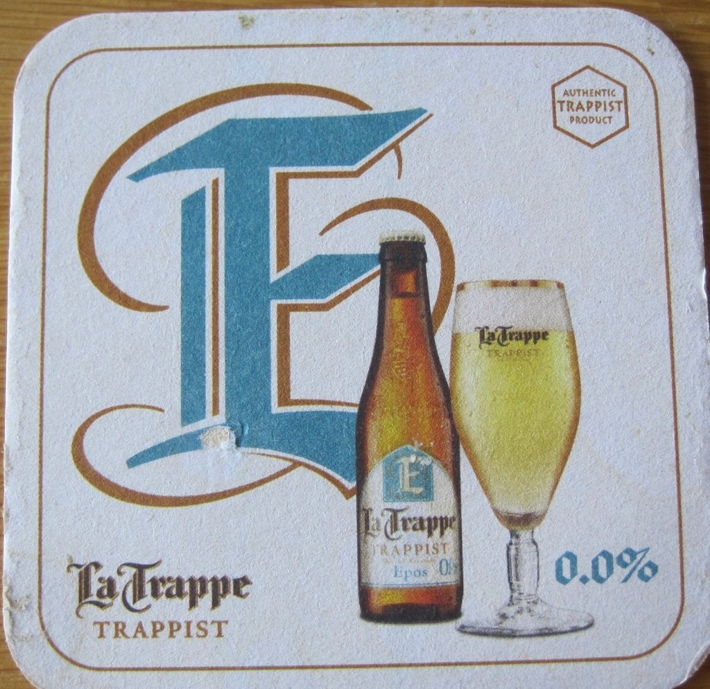 bierviltje van La Trappe trappist 0.0, Ophalen of Verzenden, Zo goed als nieuw, Viltje(s), La Trappe