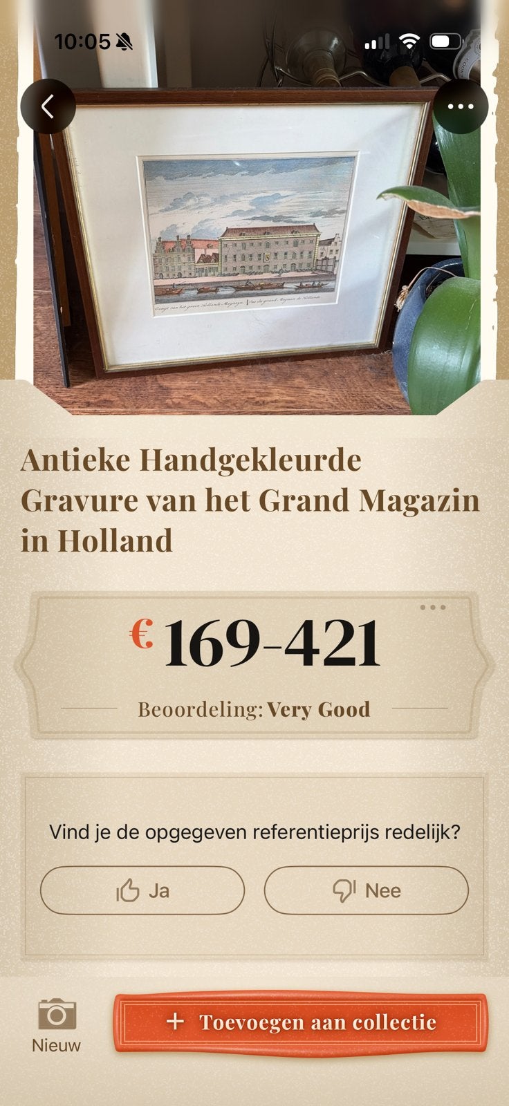 Antieke gravure, Witgoed en Apparatuur, Ophalen of Verzenden, Zo goed als nieuw, Minder dan 60 cm