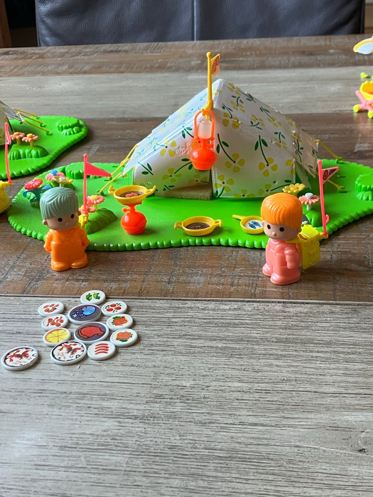 Pin y Pon Campingset en Motor met Aanhanger (2x), Kinderen en Baby's, Ophalen of Verzenden, Gebruikt, Jongen of Meisje