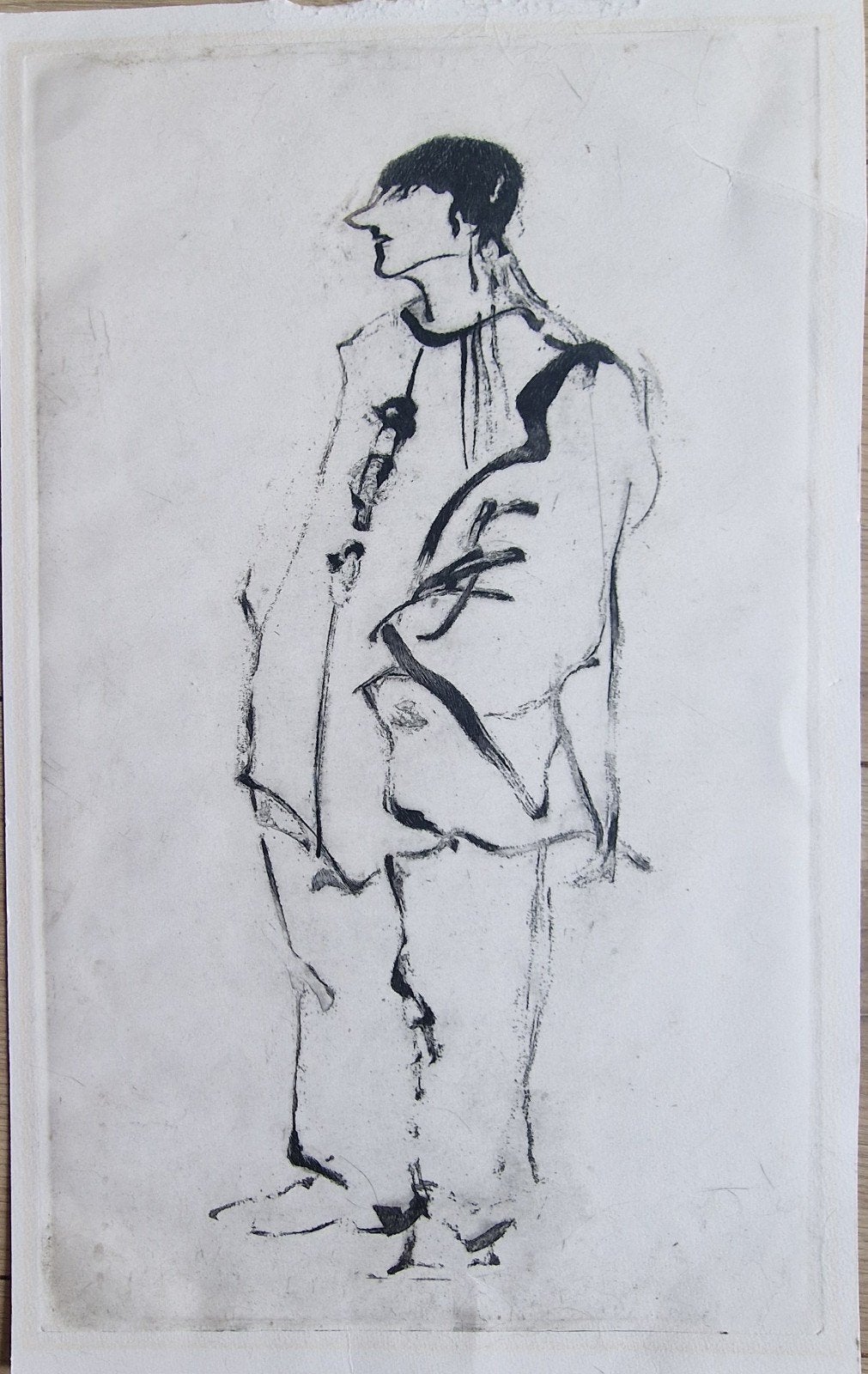 ets, ongesigneerd, onbekende kunstenaar, Antiek en Kunst, Ophalen of Verzenden, Dagelijks leven, Ets