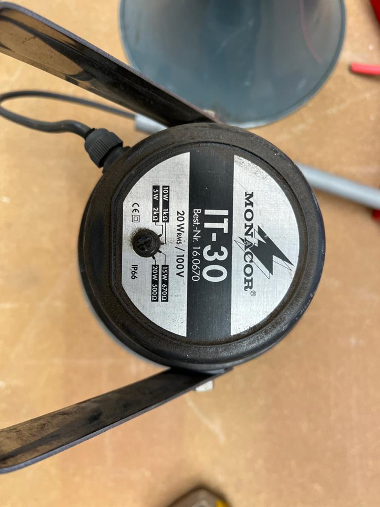 Monacor IT-30 Hoornluidsprekers (set van 2), Gebruikt, Overige typen, Minder dan 60 watt, Ophalen