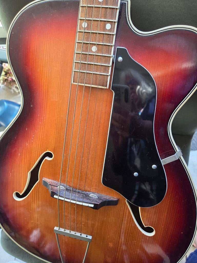 Mooie Otwin jazzgitaar model Harmony, Ophalen, Gebruikt, Klassieke of Spaanse gitaar