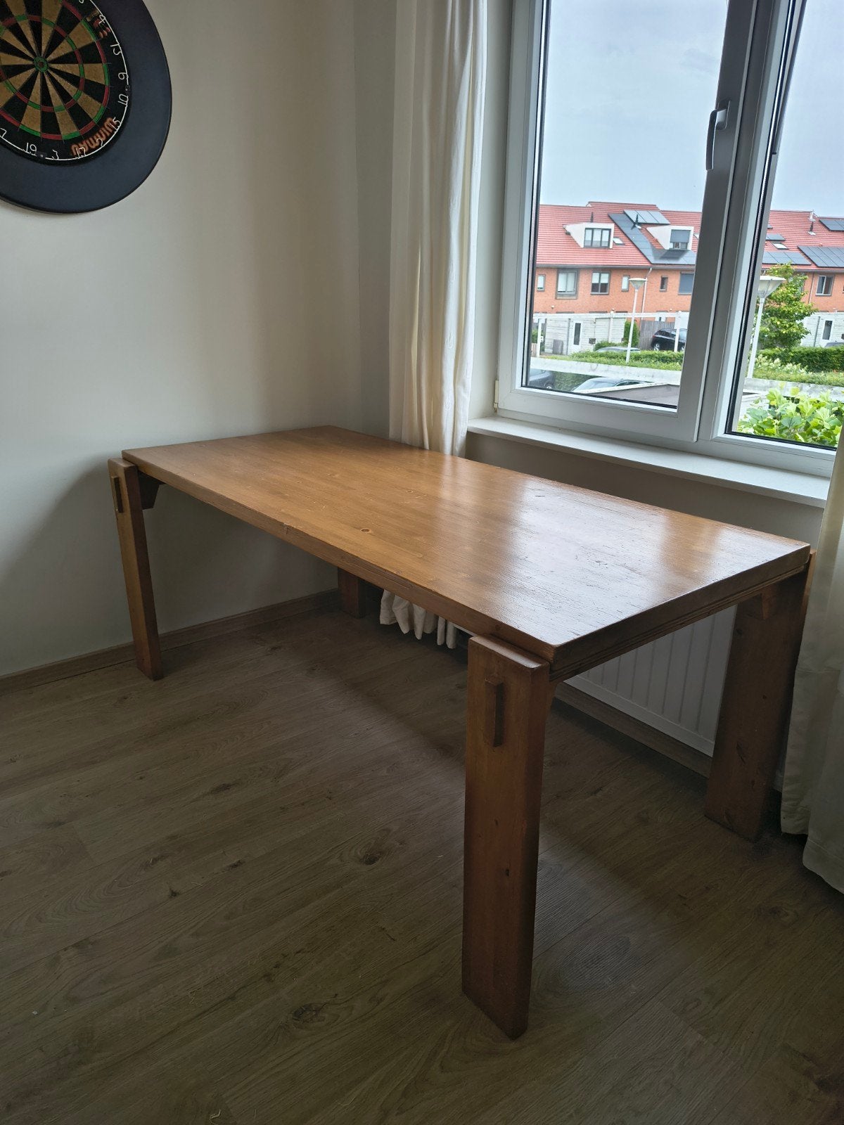Houten Lundia eettafel - 176x86x73cm, Huis en Inrichting, Tafels | Eettafels, Ophalen, Gebruikt, Rechthoekig, 50 tot 100 cm