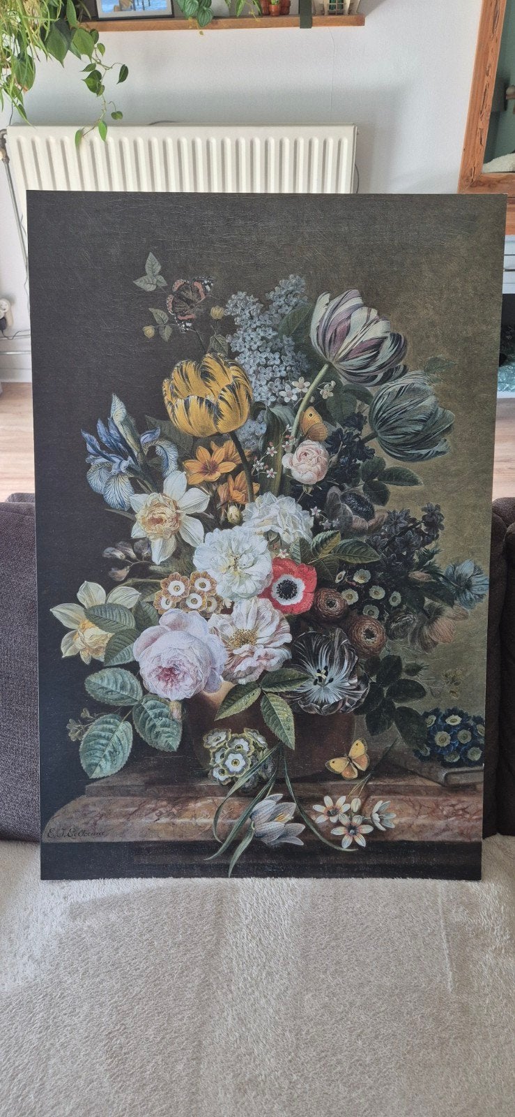 ART FOR THE HOME Schilderij canvas Stilleven bloemen 70x100, Ophalen, Zo goed als nieuw, Schilderij
