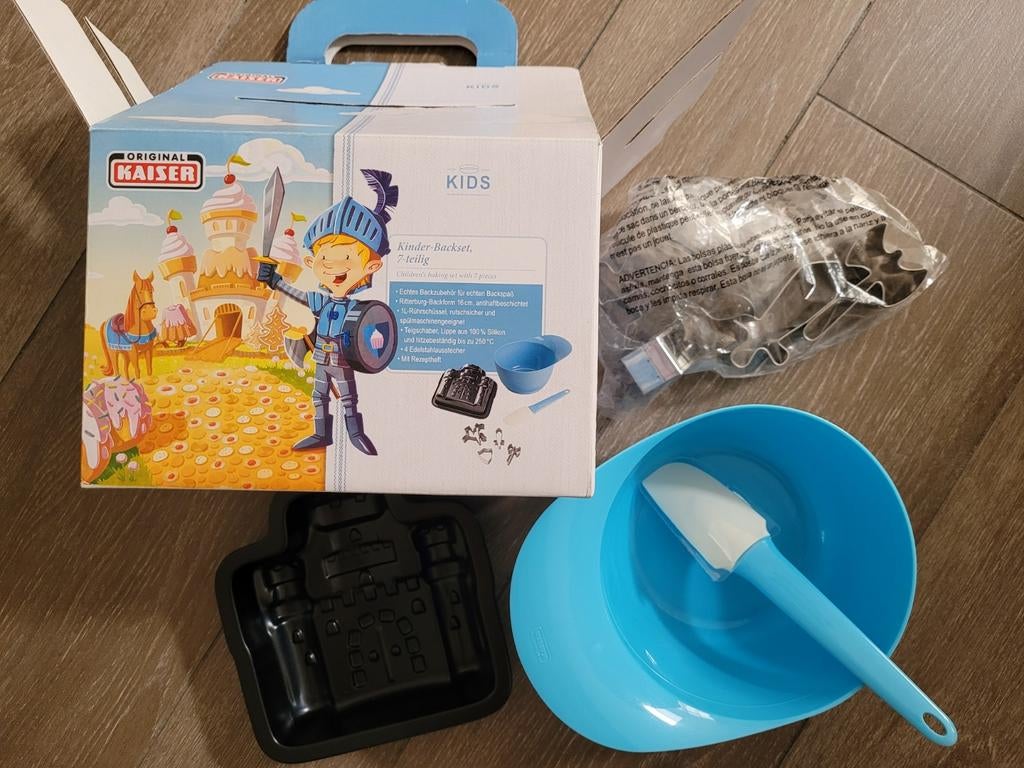 7-delige kinderbakset Ridders, Ophalen of Verzenden, Nieuw, Taarten of Cupcakes, Bakvorm