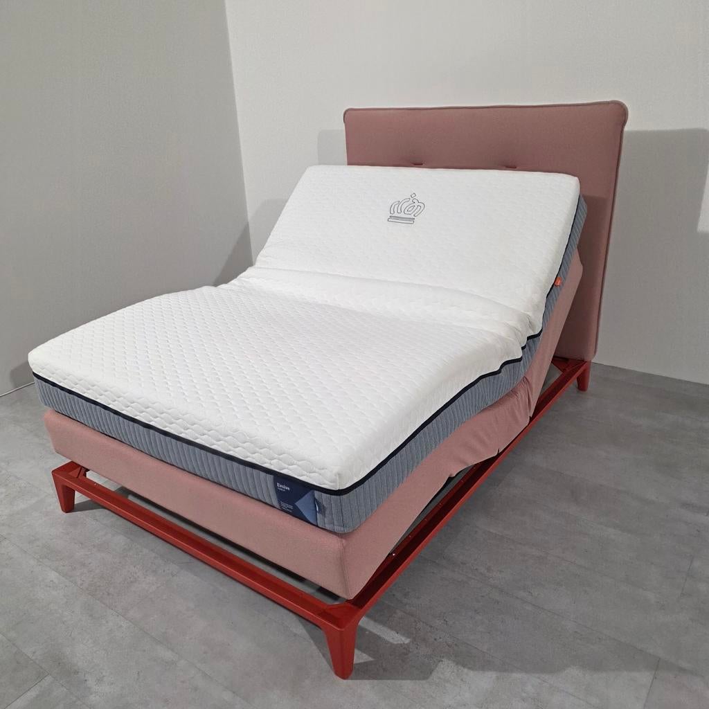 Boxspring Auping Criade Twijfelaar 140x200 Elektrisch M2, Huis en Inrichting, Slaapkamer | Bedden, Verstelbaar, Zo goed als nieuw