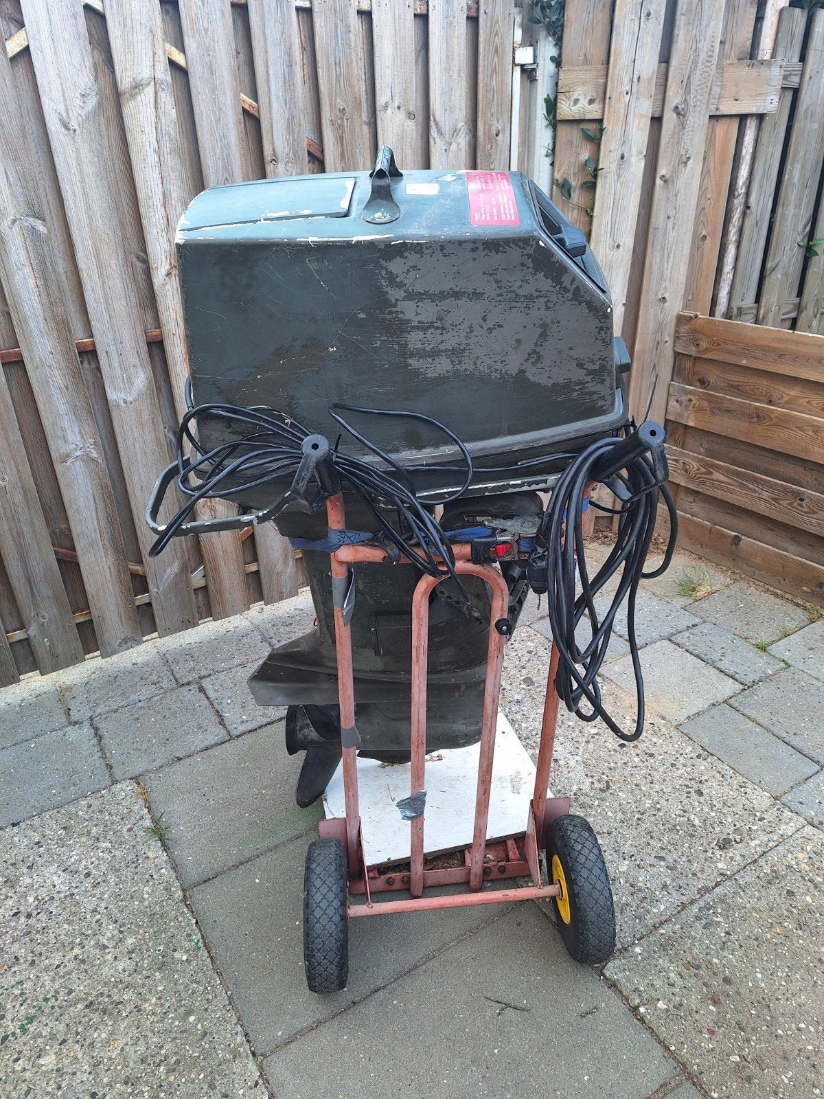 Johnson 55 pk oude Zwitserse leger buitenboordmotor, Ophalen, Benzine