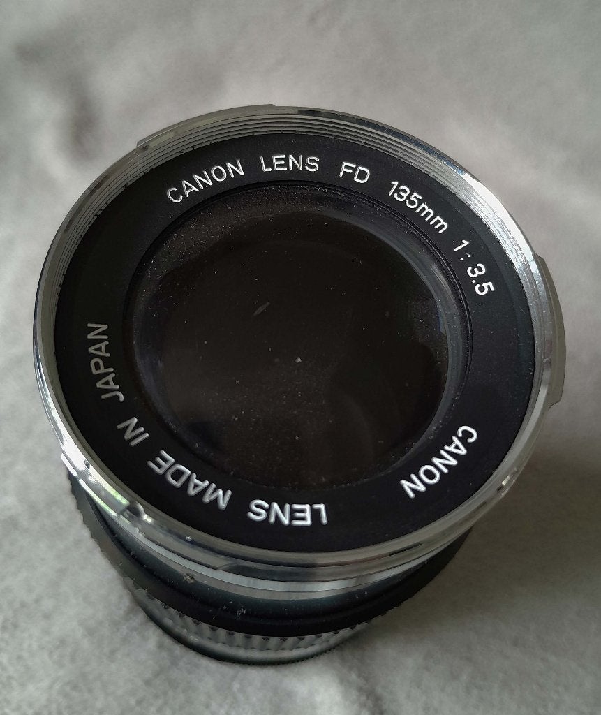 Vintage Canon FD 135mm f/3.5 Telelens, Ophalen of Verzenden, Canon, Telelens